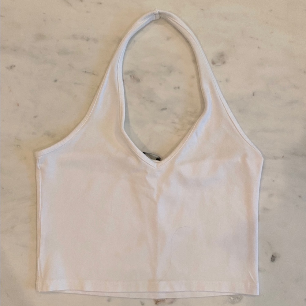 Brandy Melville White Halter Top